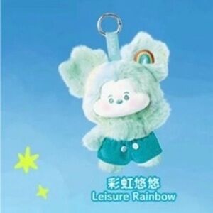 Mickey Head in the Clouds- Leisure Rainbow NEW Plush Keychain